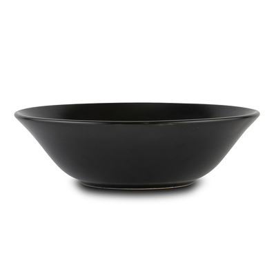 Nava stoneware salad bowl soho black 23cm, , medium