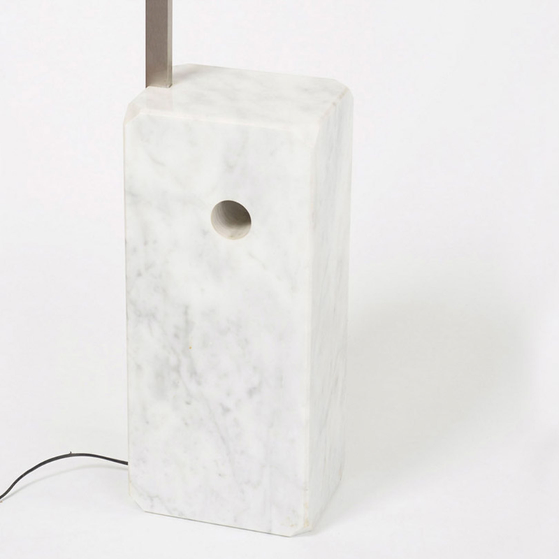 Italian modern floor lamp / white marble, , medium-null