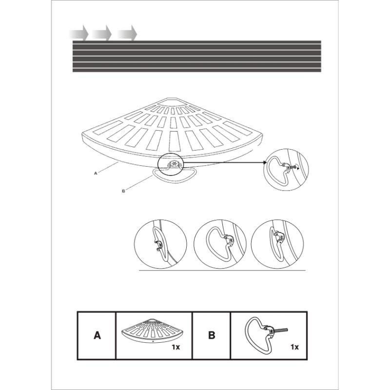 Atmosfera 20kg banana umbrella base grey, , medium image number null