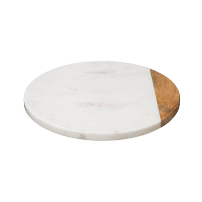Turning tray marble d30cm white, , medium