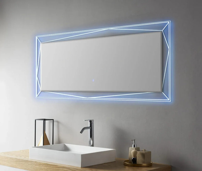 Led mirror with acrylic frame 150x80cm
