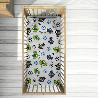 Winter baby crib bed sheet set #wbs41, White, medium