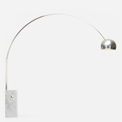 Italian modern floor lamp / white marble, , medium