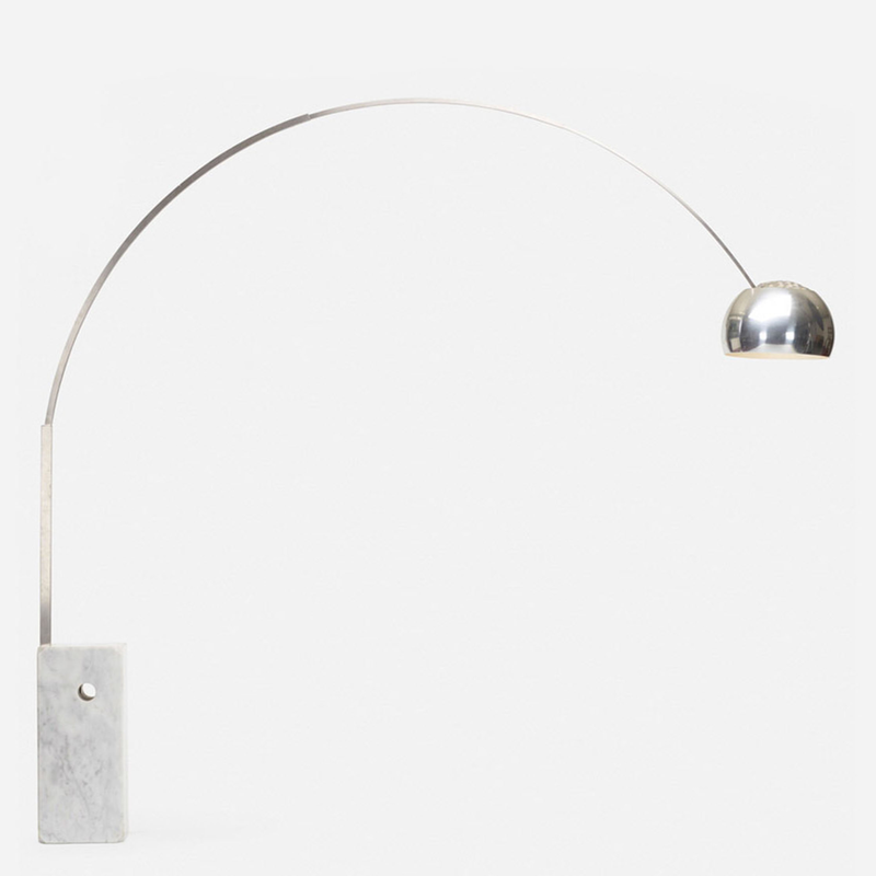 Italian modern floor lamp / white marble, , medium-null
