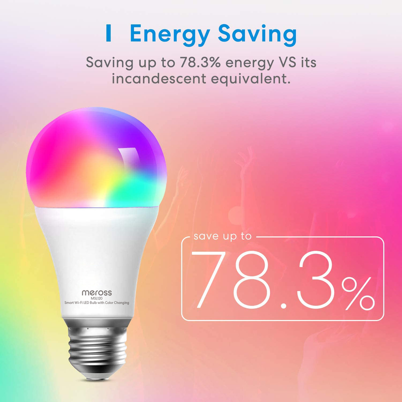 Meross homekit smart Wi-Fi led bulb rgbww e27 msl120hk-uk, , medium-null