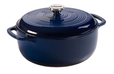 Cast iron pot - pot with enamel porcelain coating 5.68 lt indigo blue, , medium
