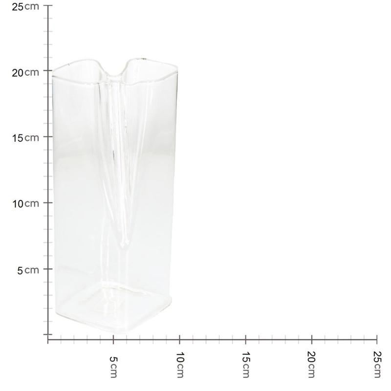 Vase glass 9.3x8x21cm - clear, , medium-null