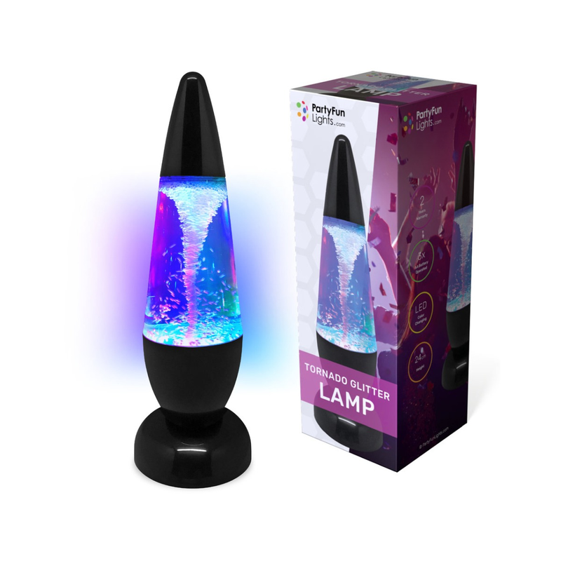 Color changing led tornado glitter lamp, , medium-null