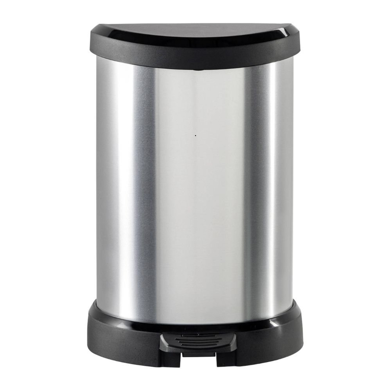 Product image: Curver deco κάδος απορριμμάτων με πεντάλ, μεταλλική όψη, ανθεκτικός & εύκολος στο καθάρισμα, , medium-null