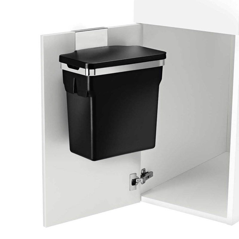 Simplehuman hanging kitchen bin 10l - black, , medium image number null
