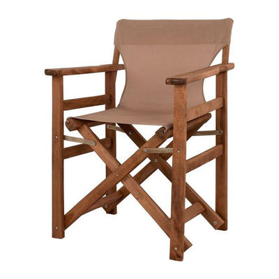 Limnos directors chair walnut/mocha 57x54x88.5cm
