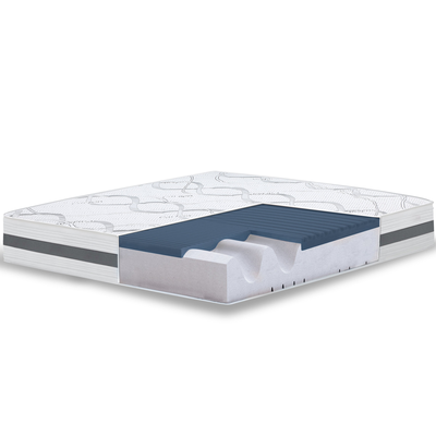 The white stone  mattress double bed 165x185 memory foam | height 22 cm | made in italy, White, medium