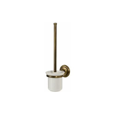 Basin brush deco ceramic white case antique bronze handle