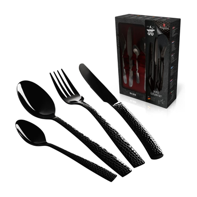 Berlinger haus bh/2618 σετ μαχαιροπίρουνα 24 τεμαχίων mirror black , , medium