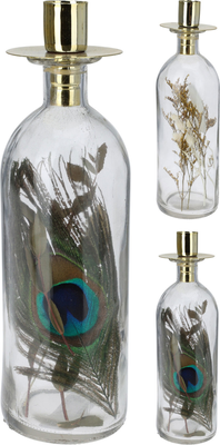 Candle holder bottle 23cm, , medium
