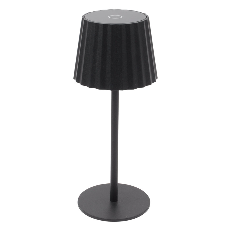 Sunlight led 2.2w table lamp rechargeable touch stepless dimming dark grey 160lm 3cct ip65 ø110xh270mm, , medium image number null