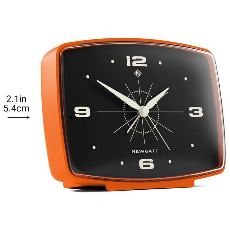Product image: Newgate brooklyn alarm clock in pumpkin orange, , medium-null