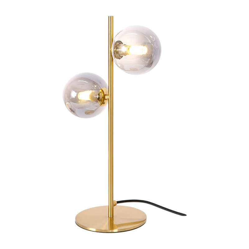 Sunlight 2xg9 (max.2x5w) table lamp smokey glass brass ip20 l235xh430mm, , medium image number null
