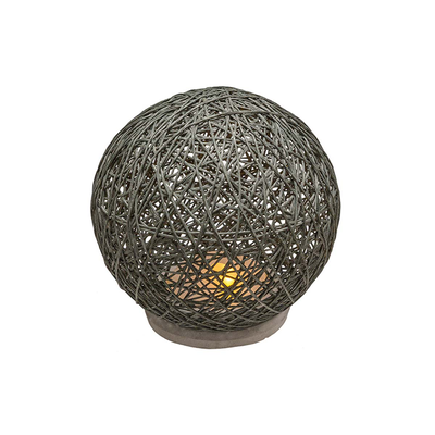 Table lamp with ceramic base gray