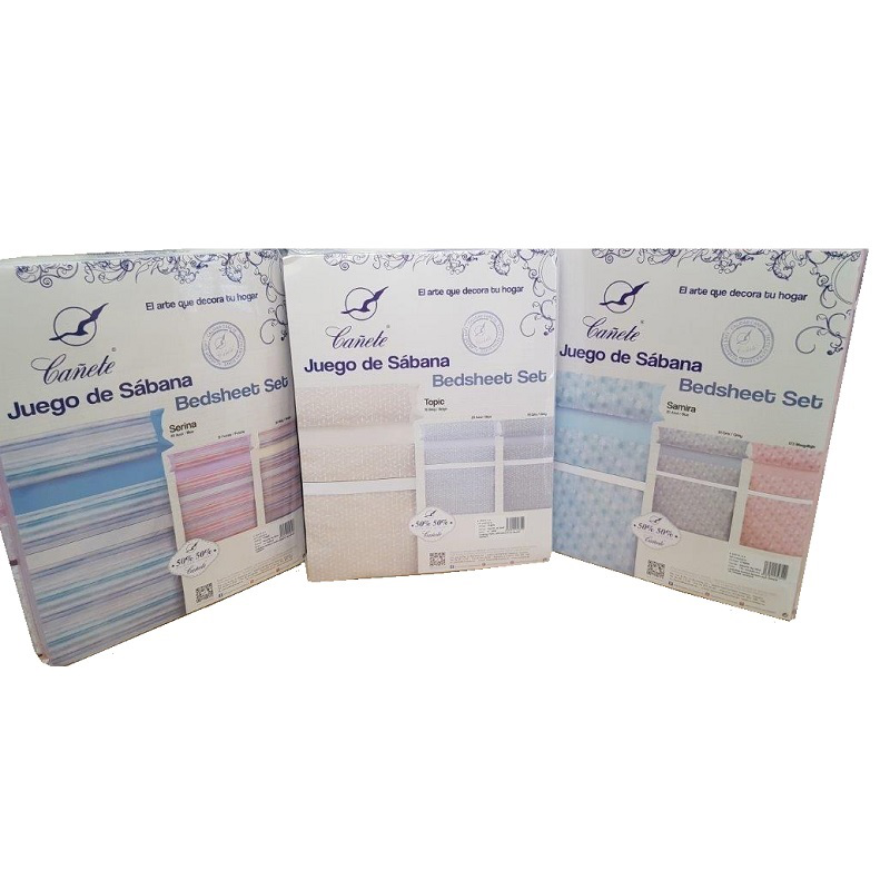 Merit comfort summer bed sheet set with pillow case 3f plain-null