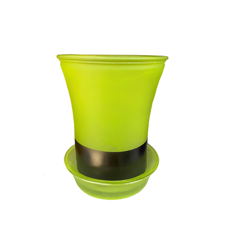 Glass vase 18x15cm orange-null