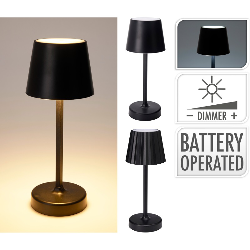 Product image: Table lamp 10x26cm black - assorted designs, , medium-null