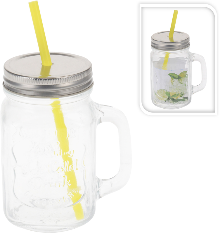 Drinking glass handle & lid, , medium-null