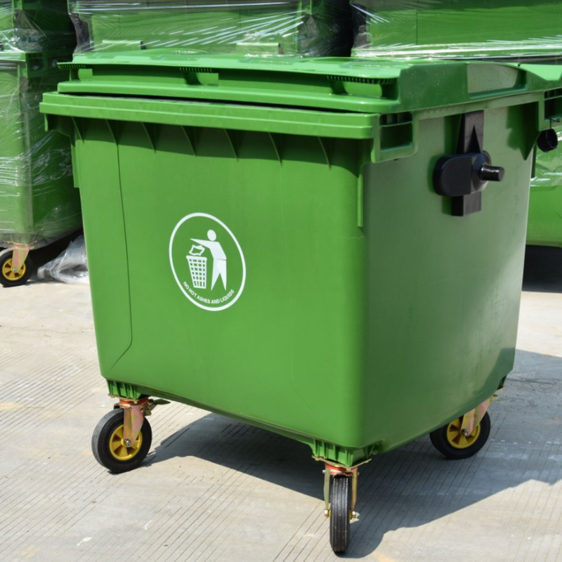 Μεγάλος πλαστικός κάδος απορριμμάτων 1100l, , medium-null