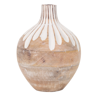 Wooden handcrafted vase small