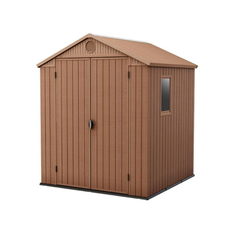 Product image: Keter darwin αποθήκη κήπου 6x6ft ρητίνη και μέταλλο σε χρώμα καφέ ξύλο, , medium-null