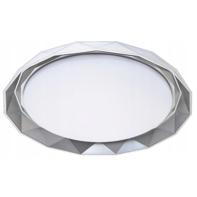 Arcadia ceiling lamp circular led 48w 51cm silver, , medium