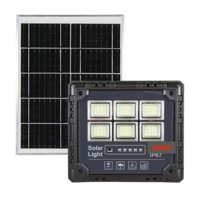 Αδιάβροχος ηλιακός προβολέας jortan 200w flat 96 led-null