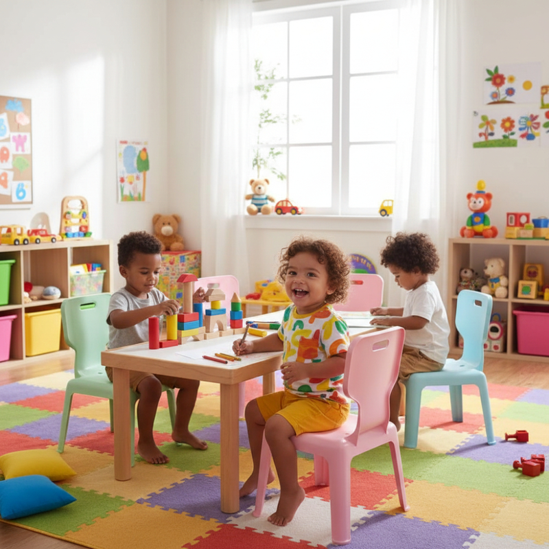 Kids chair plastic -  assorted colors, , medium-null