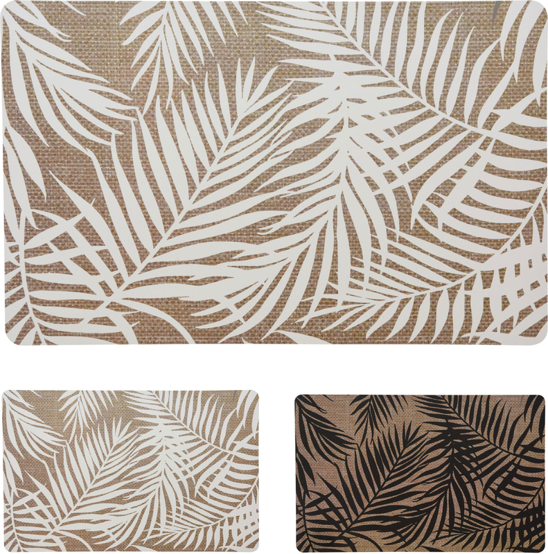 Placemat pp 435x285mm leaves 2 assorted colors, , medium image number null