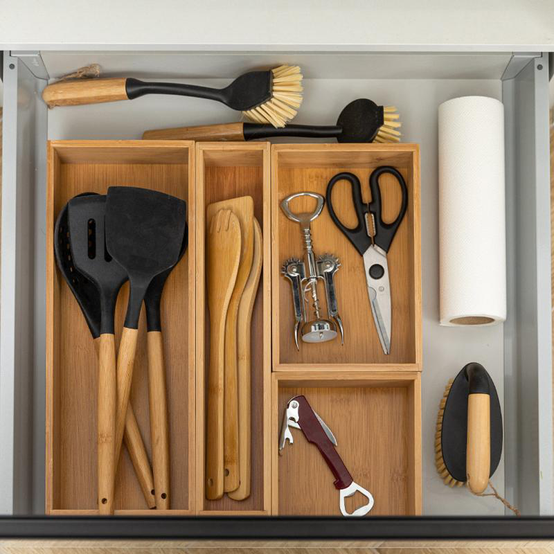 Estia bamboo essentials organizer box 15x38x7cm, , medium-null