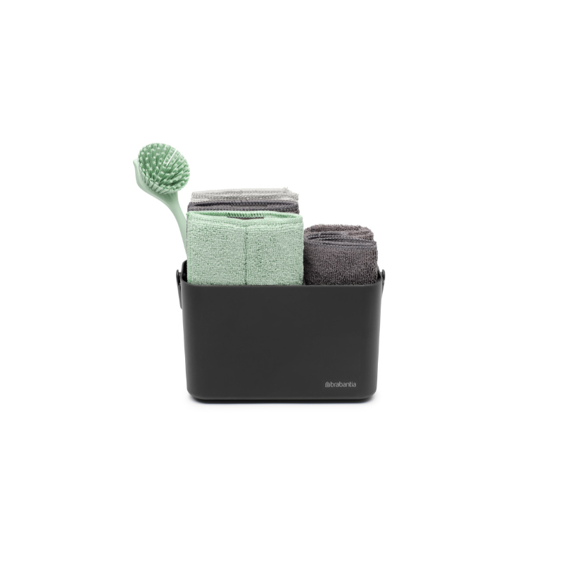 Brabantia dish cleaning set 8pcs - dark grey, , medium-null