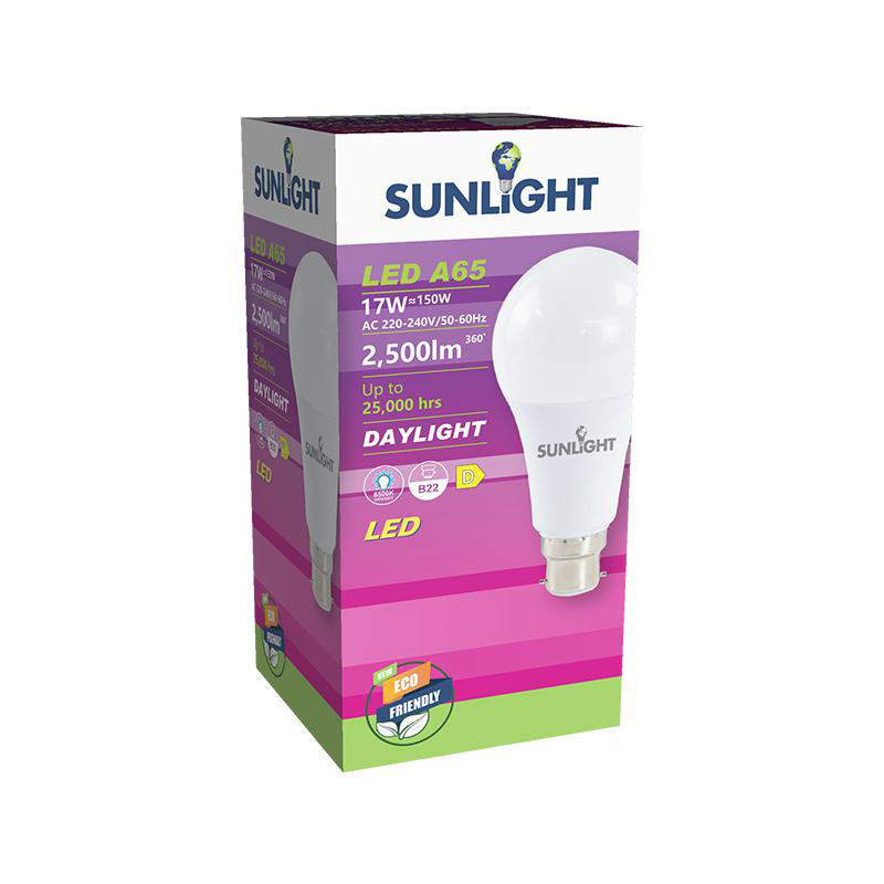Sunlight led 17w a65 lamp b22 2500lm 6500k frosted, , medium-null