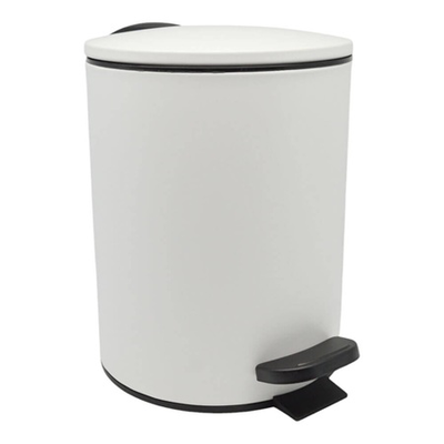 Ankor nuevo metal pedal bin 5l white 842803, , medium