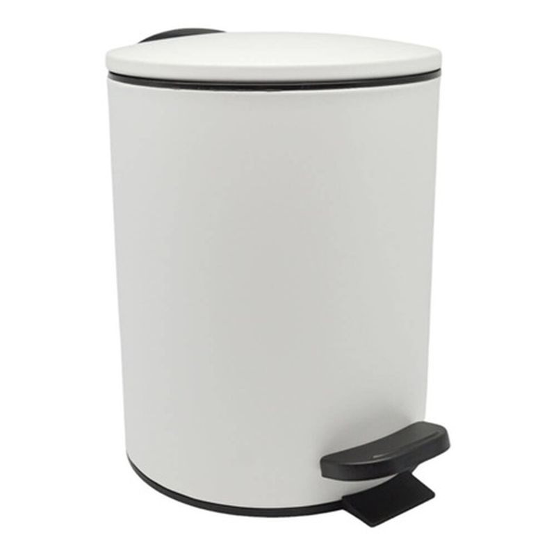 Ankor nuevo metal pedal bin 5l white 842803, , medium-null
