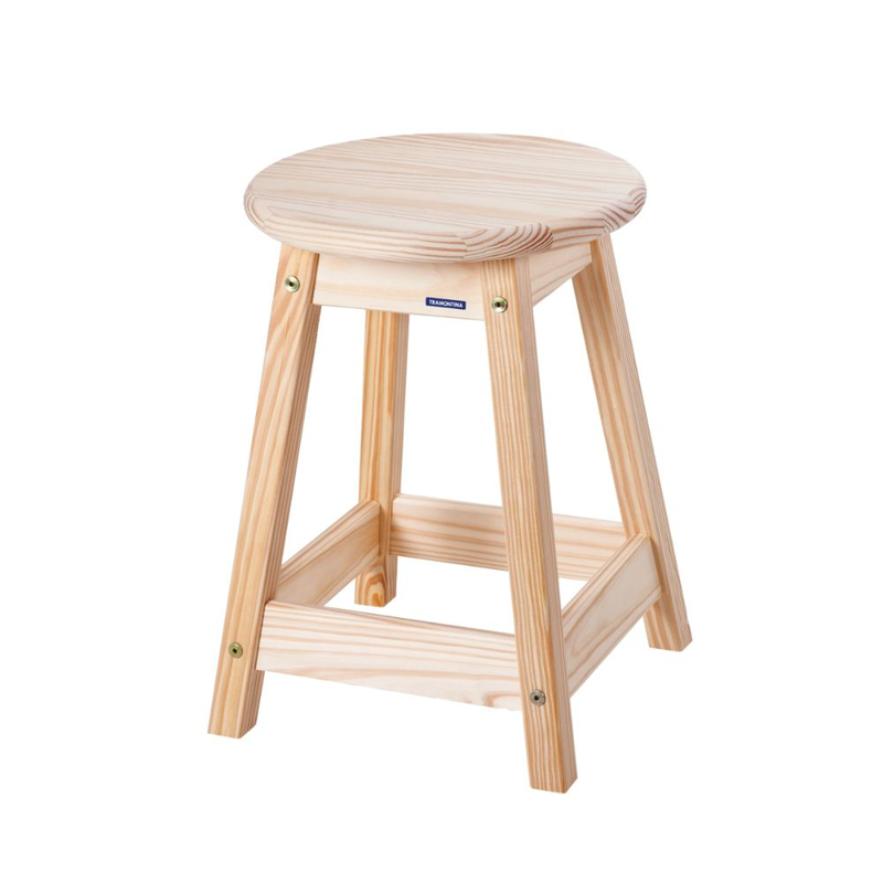 Product image: Tramontina σκαμπό από φυσικό ξύλο με διαστάσεις 46x 33 x 33cm & αντοχή μέχρι 140kg, , medium-null