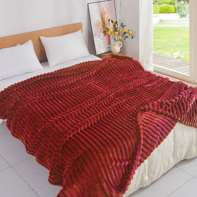 Super double blanket #fb220, Tango Red, medium