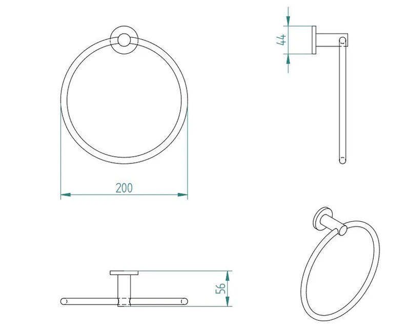 Omicron round towel ring, , medium-null
