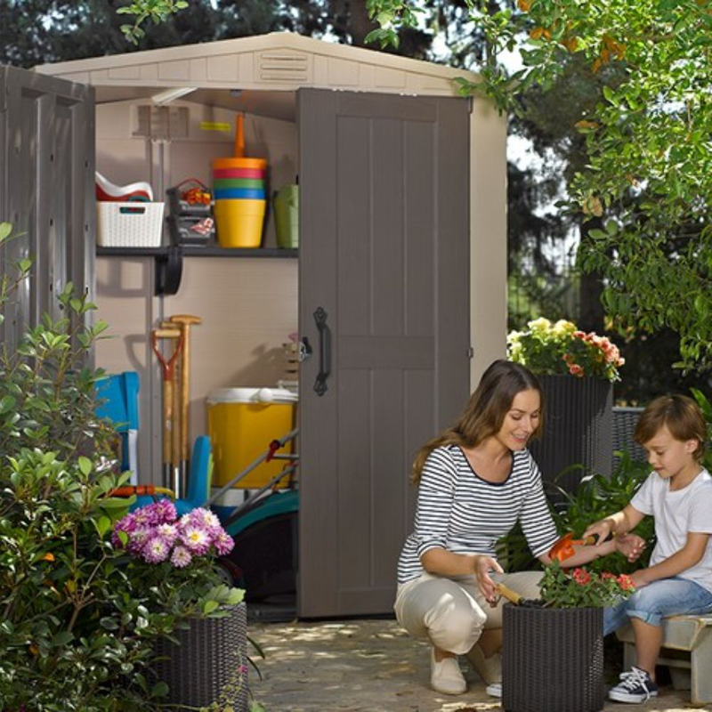 Product image: Keter factor αποθήκη κήπου 6x6ft με διπλές πόρτες, παράθυρο & δάπεδο 178 x 195,5 x 208 cm, , medium-null