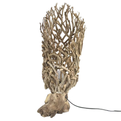 Pine wood table lamb, , medium