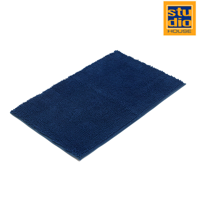 Studio house chenille bath mat anti-slip 50x80cm navy