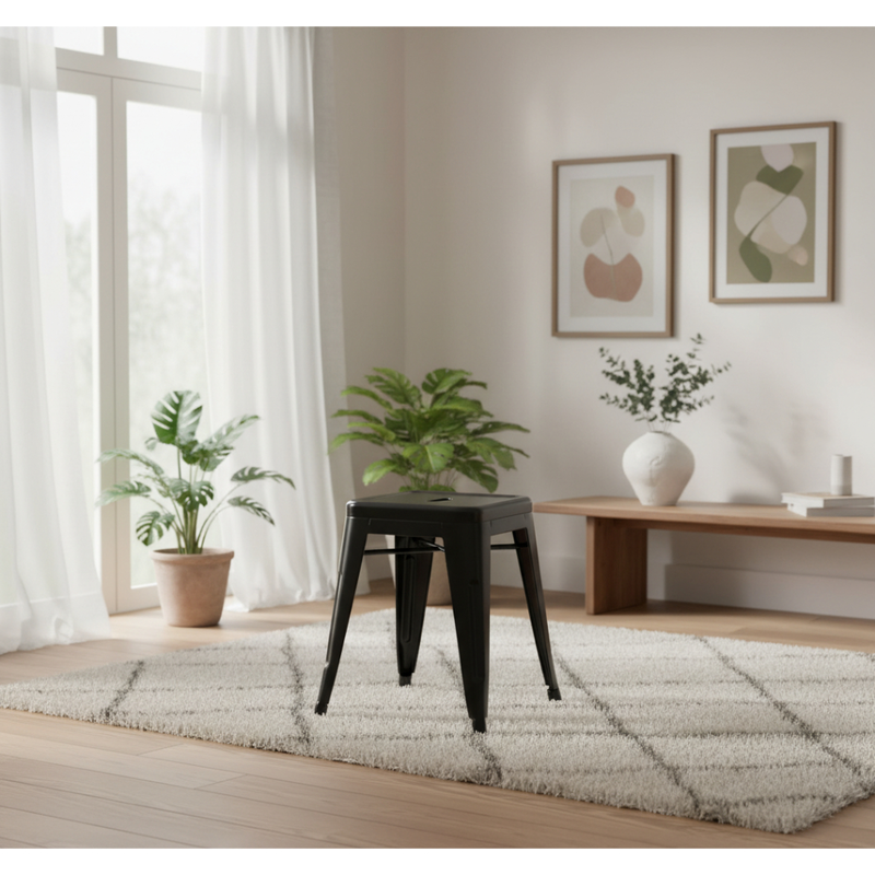 Jones steel stool - black, , medium-null