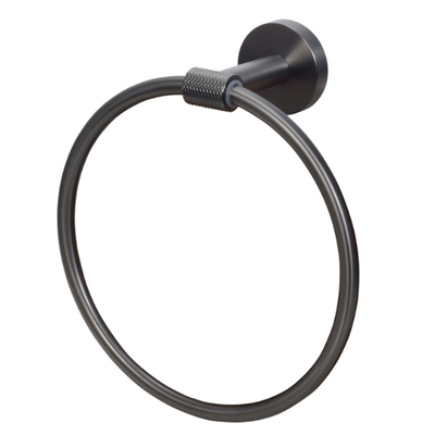 Bisk scala bathroom tower holder ring s/s gray 18.7x21cm, , medium