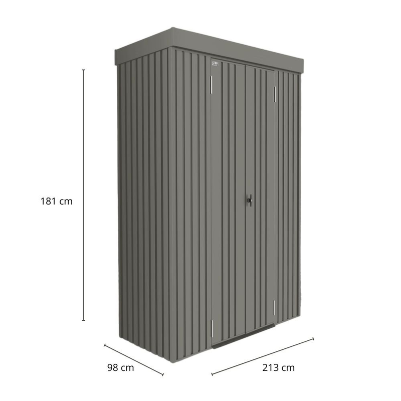 Product image: Isunor μεταλλική γαλβανιζέ αποθήκη κήπου 3x7ft, 98x213x181 cm, , medium-null