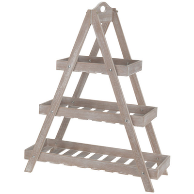 Flower stand 3 layers wooden, , medium