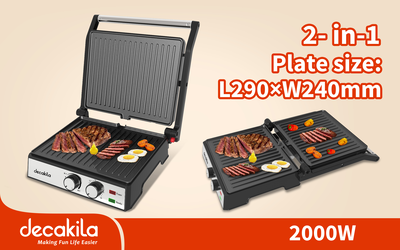 Contact grill 2in1 2000w decakila, , medium